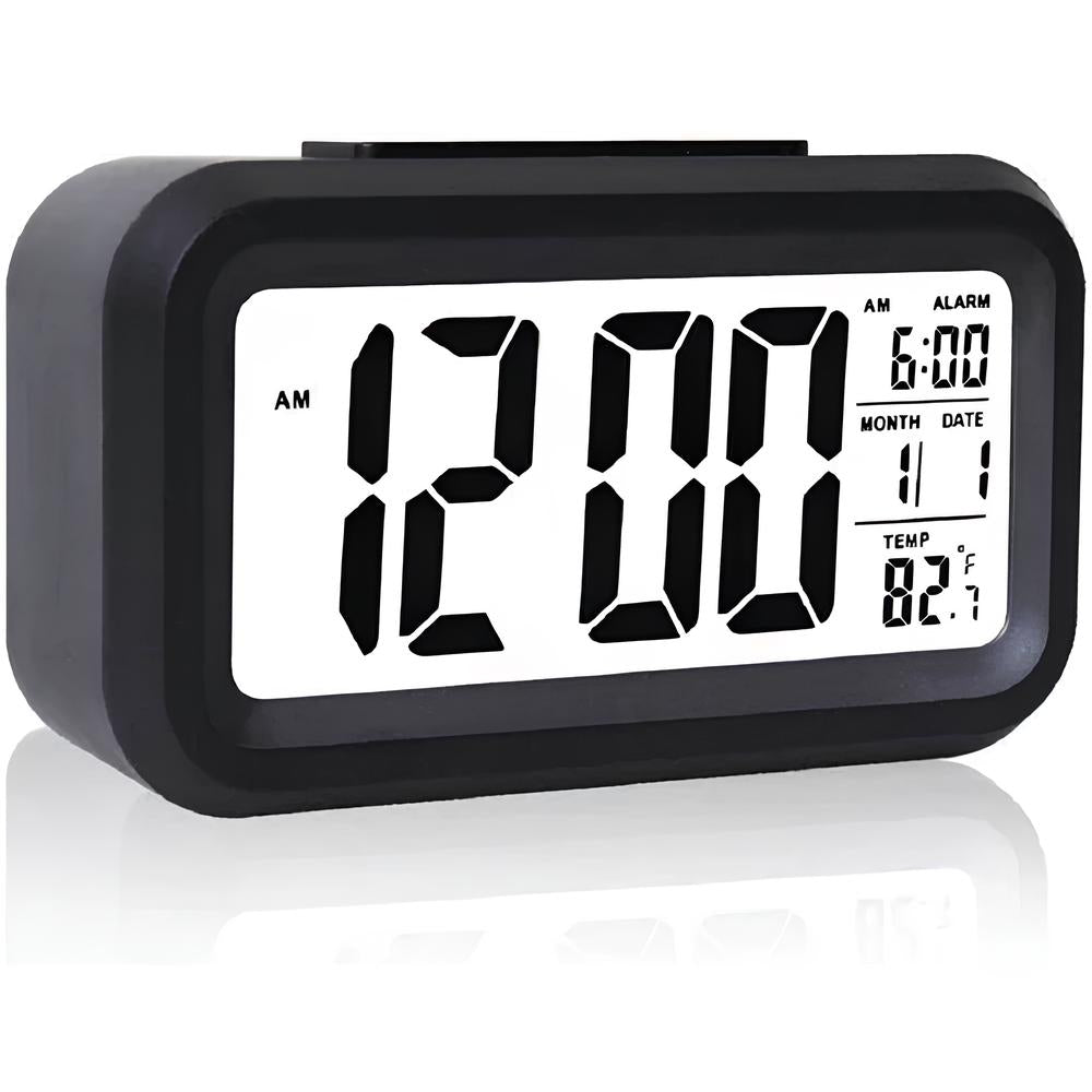 Digital Alarm Clock- Color: Black