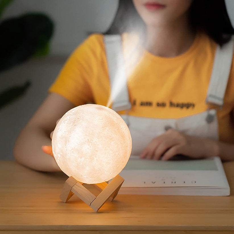 3D 2 in 1 LED Printed Moon Lamp & Aroma Diffuser
