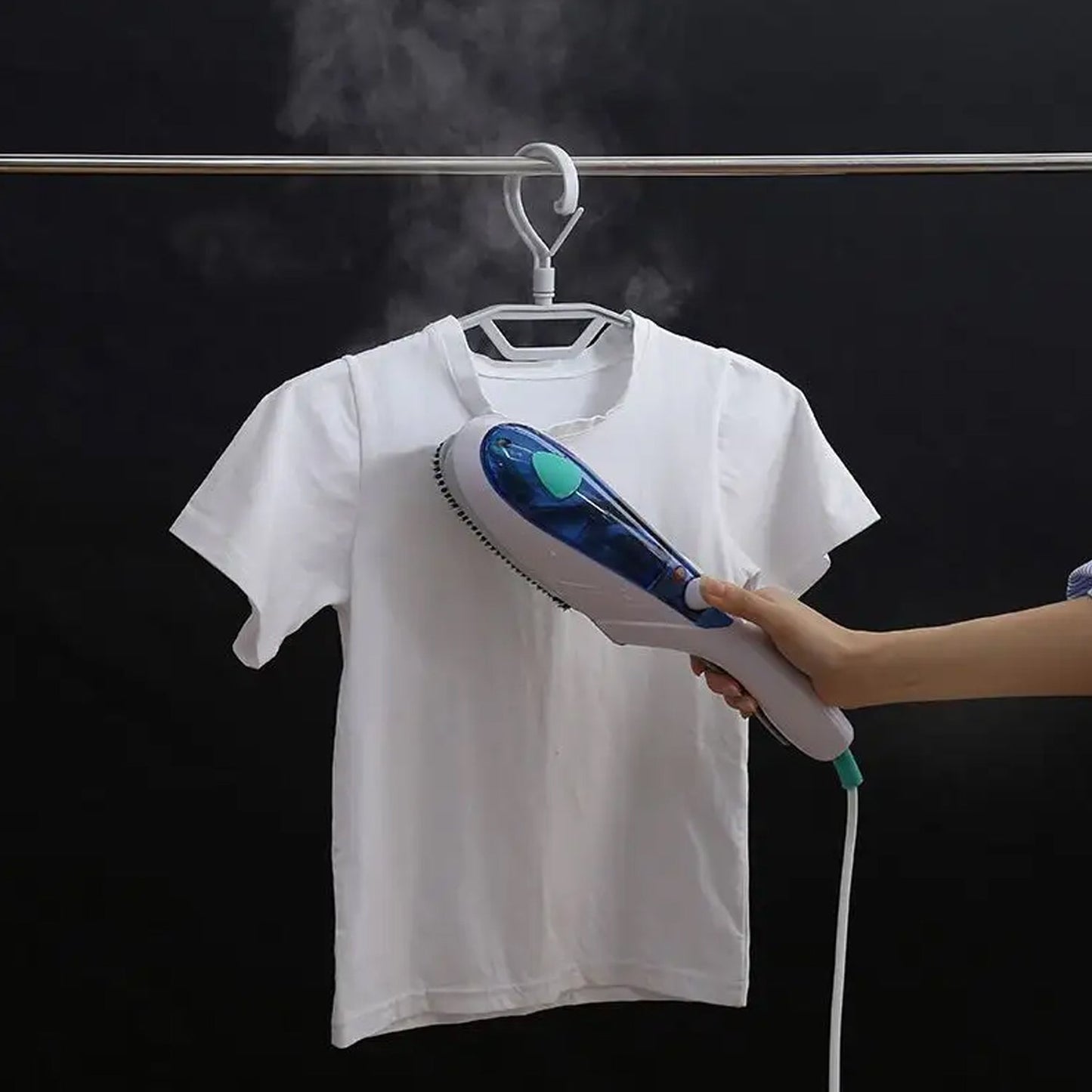 Portable ironing machine.