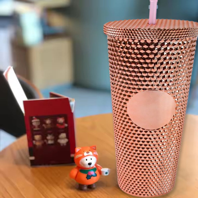 Customize Studded Cup Tumbler Straw Lid