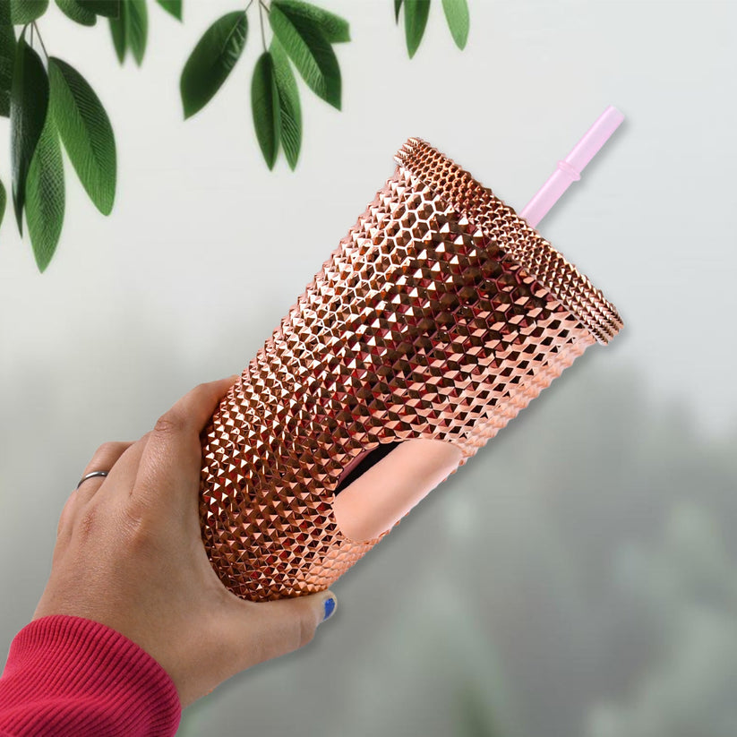 Customize Studded Cup Tumbler Straw Lid