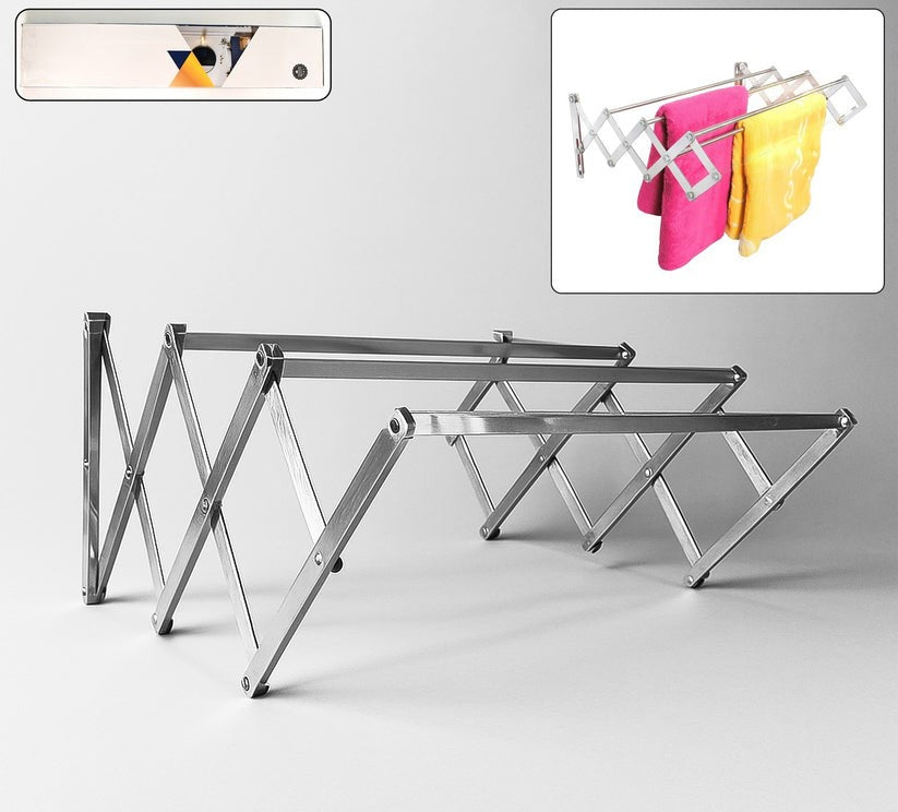Stainless Steel Wall-Mounted Folding Clothes Drying Rack